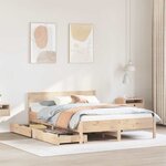 vidaXL Cadre de lit sans matelas 120x190 cm bois de pin massif