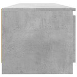 vidaXL Meuble TV avec lumières LED gris béton 140x40x36 cm