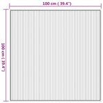 vidaXL Tapis carré naturel 100x100 cm bambou