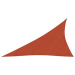 vidaXL Voile d'ombrage 160 g/m² Terre cuite 3x4x5 m PEHD