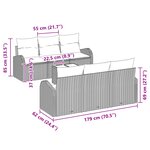 vidaXL Ensemble de canapé de jardin 7 pièces avec coussins Marron Poly Rattan