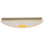 vidaXL Tapis d'escalier 30 pièces 65 x 21 x 4 cm Crème Demi-rond Grand