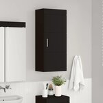 vidaXL Armoire murale de salle de bain TULUM Noir 37 x 24 5 x 86 cm