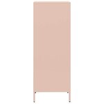 vidaXL Buffet haut rose 35x39x103 5 cm acier