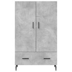 vidaXL Buffet haut gris béton 69 5x31x115 cm bois d'ingénierie