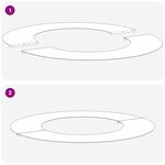 vidaXL adapté pour anneaux d'arbre plats 5 Pièces Argent Ø40 / 70 cm