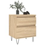 vidaXL Table de chevet chêne sonoma 40x35x50 cm bois d’ingénierie