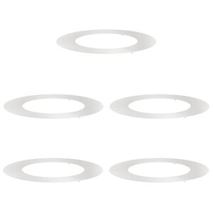 vidaXL Anneaux d'arbre plats 5 Pièces Argent Ø30 / 60 cm Acier inoxydable