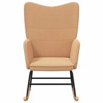 vidaXL Chaise à bascule Beige Tissu Sherpa