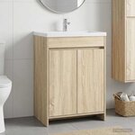 vidaXL Meuble sous lavabo de salle de bain Chêne Sonoma
