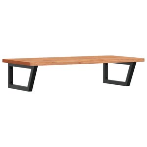 vidaXL Étagère de vasque murale acier et bois massif de hêtre