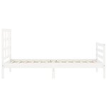 vidaXL Cadre de lit sans matelas blanc 100x200 cm bois massif