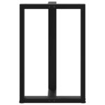 vidaXL Pieds de table de bar en T  2 pièces  noir  60 x 35 x (90-91) cm  acier
