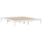 vidaXL Lit bibliothèque sans matelas blanc 180x200 cm bois pin massif