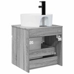 vidaXL Meuble de lavabo mural Sonoma gris 49 x 44 5 x 65 cm