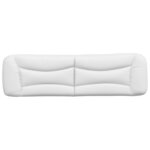 vidaXL Coussin de tête de lit blanc 180 cm similicuir