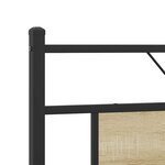 vidaXL Cadre de lit en métal sans matelas chêne sonoma 160x200 cm