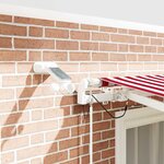 vidaXL Auvent Rétractable Rouge et Blanc 350 x 250 cm