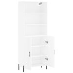 vidaXL Buffet haut Blanc 69 5x34x180 cm Bois d'ingénierie