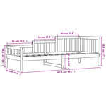 vidaXL Lit de jour sans matelas blanc 80x200 cm bois de pin massif