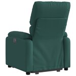 vidaXL Fauteuil inclinable vert foncé tissu