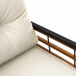 vidaXL Banc à couches en bois avec coussin Uni Crème 114 x 55 x 77 cm