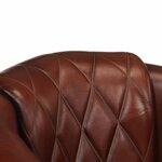 vidaXL Chaise cabriolet marron cuir véritable