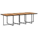 vidaXL Ensemble à manger de jardin 15 Pièces coussins noir résine tressée