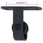 vidaXL Kit mini de porte d'armoire coulissante Acier au carbone 122 cm