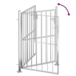 vidaXL Portail de jardin 100x150 cm acier inoxydable