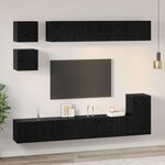 vidaXL Ensemble meuble TV 8 Pièces Chêne noir Bois d'ingénierie