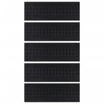 vidaXL Marches d'escalier 5 Pièces 25x75 cm caoutchouc