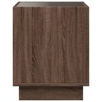 vidaXL Table de chevet avec LED infini chêne marron 50x50x50 cm