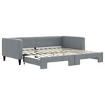 vidaXL Lit de jour avec gigogne sans matelas gris clair 100x200 cm