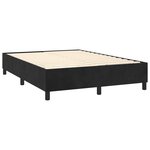 vidaXL Sommier à lattes de lit matelas et LED Noir 140x200 cm Velours