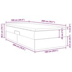 vidaXL Lit avec rangement et matelas Gris foncé 100 x 200 cm Polyester