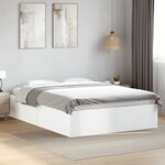 vidaXL Cadre de lit sans matelas blanc 120x190 cm