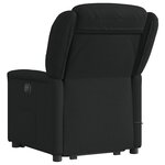 vidaXL Fauteuil inclinable de massage électrique Noir Tissu