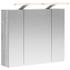 vidaXL Armoire Miroir de Salle de Bain Gris Sonoma 60 x 14 5 x 50 cm