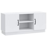 vidaXL Meuble TV Blanc 102 x 34 5 x 47 cm Bois d'ingénierie