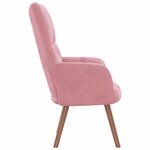 vidaXL Chaise de relaxation Rose Velours