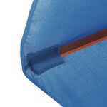 vidaXL Parasol d'extérieur avec mât en bois 350 cm Bleu