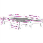 vidaXL Cadre de lit sans matelas blanc 160x200 cm bois de pin massif