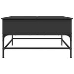 vidaXL Table basse noir 80x80x45 cm bois d'ingénierie et métal