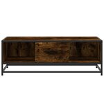 vidaXL Table basse chêne fumé 100x57x35 cm bois d'ingénierie et métal