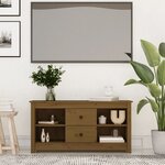 vidaXL Meuble TV Marron miel 103x36 5x52 cm Bois de pin massif