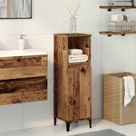 vidaXL Armoire de salle de bain vieux bois 30x30x100cm bois ingénierie