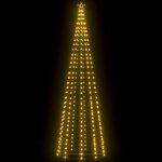vidaXL Arbre de Noël cône 330 LED blanc chaud décoration 100x300 cm