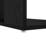 vidaXL Bureau en chêne noir Chêne noir MDF Moyen Bureau en chêne noir