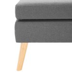 vidaXL Repose-pied Gris clair Tissu
